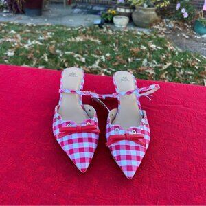 Nwt Wild Fable - Women's Lysandra Gingham Eyelet Kitten Heels - size 8